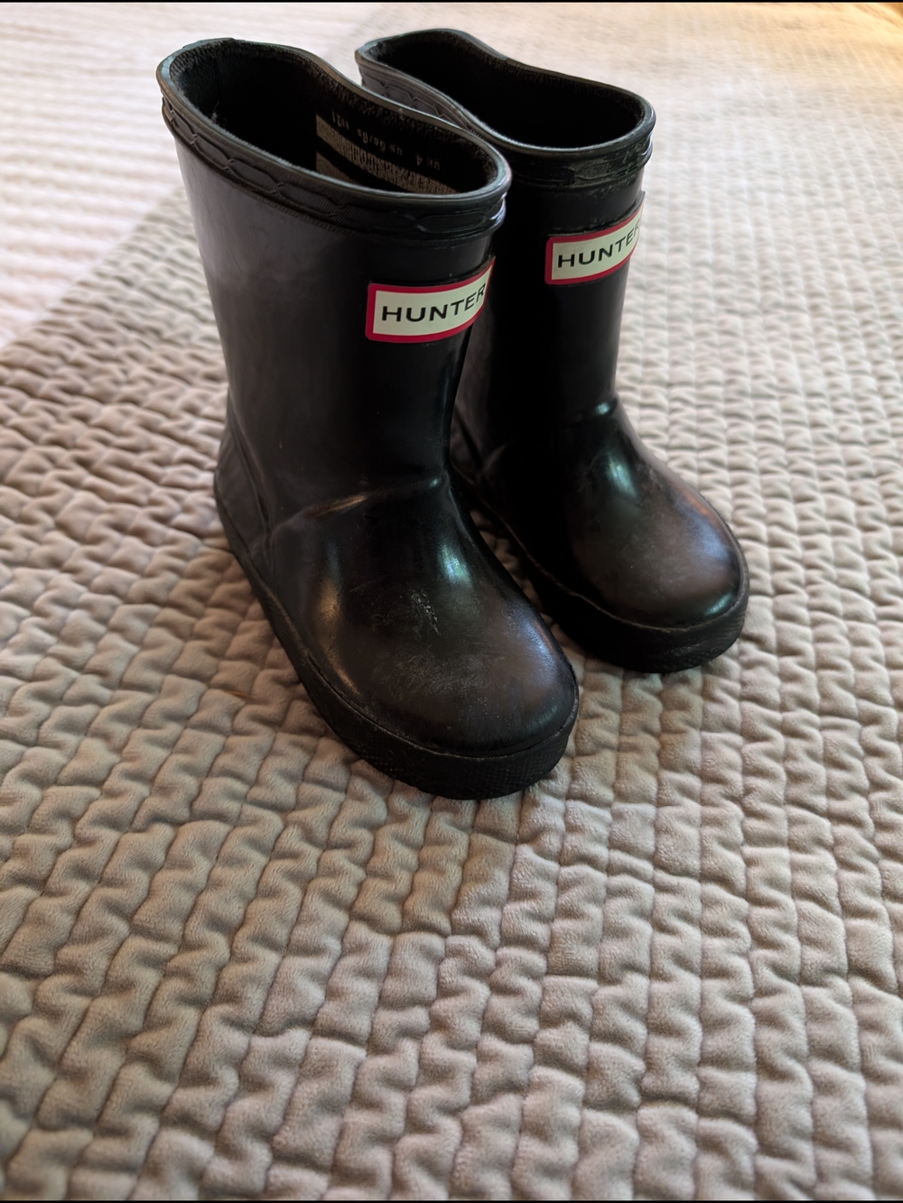 Hunter Black Toddler Rain Boots